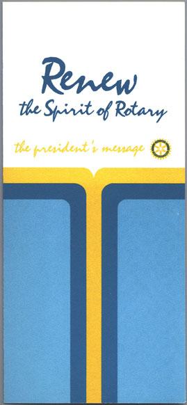 Renew the Spirit of Rotary